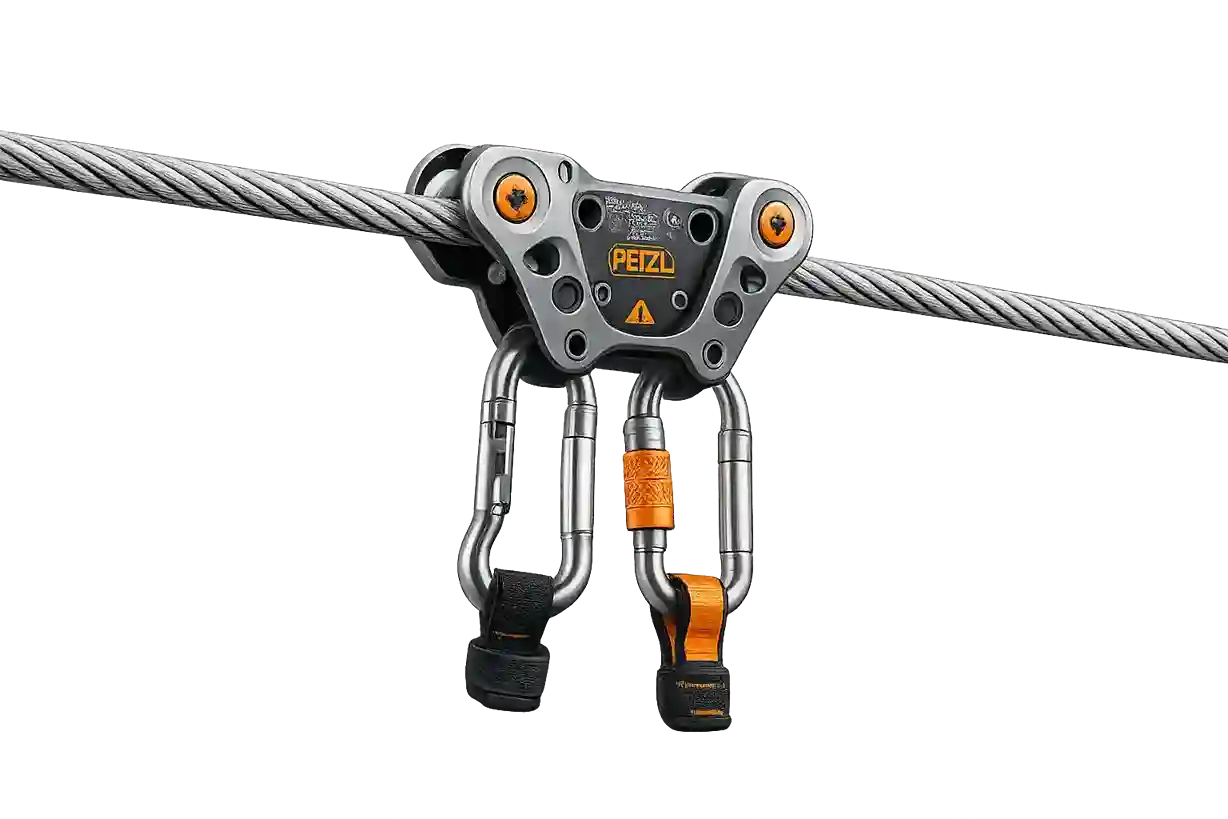 Professional zipline trolley